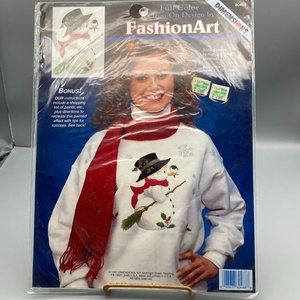 Vintage FashionArt Design in Full Color Iron On, Snow Sweeper by Morehead Snow